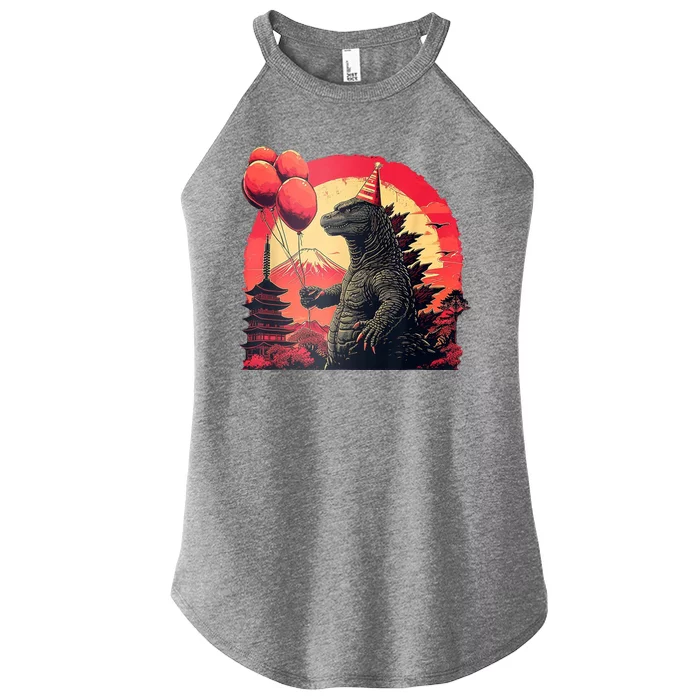 Kaiju Birthday Party Japan Monster Dinosaur Women’s Perfect Tri Rocker Tank