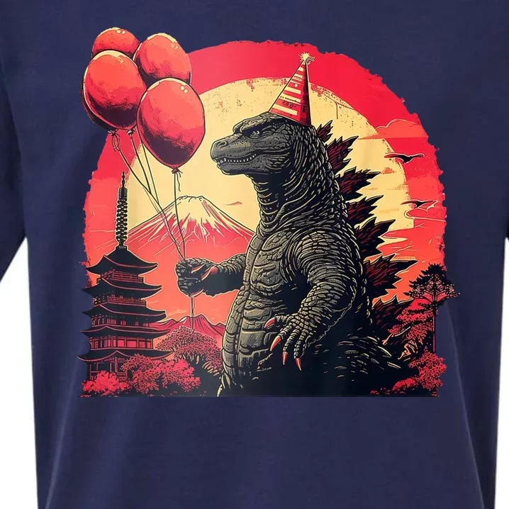 Kaiju Birthday Party Japan Monster Dinosaur Sueded Cloud Jersey T-Shirt