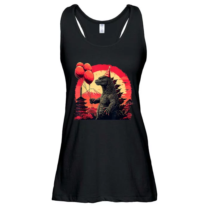 Kaiju Birthday Party Japan Monster Movie Bday Decorations Ladies Essential Flowy Tank