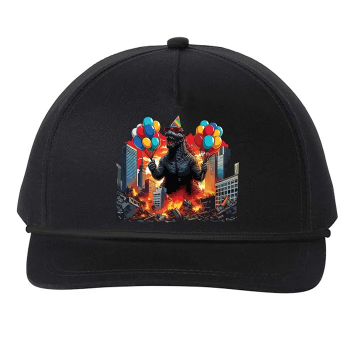 Kaiju Birthday Party Japanese Art Lovers Monster Movie Gifts Snapback Five-Panel Rope Hat