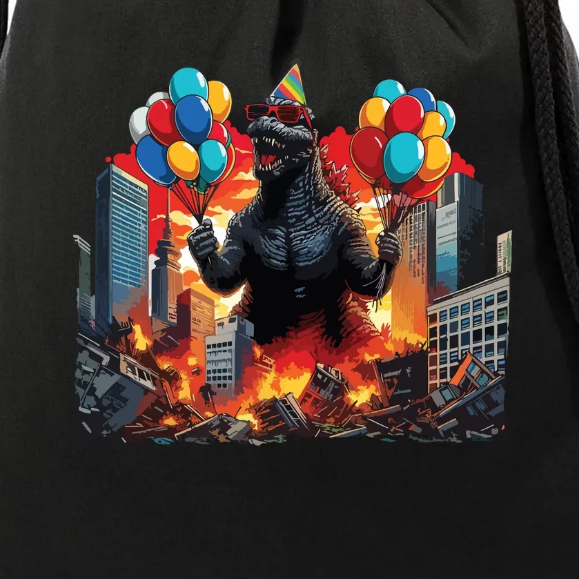 Kaiju Birthday Party Japanese Art Lovers Monster Movie Gifts Drawstring Bag