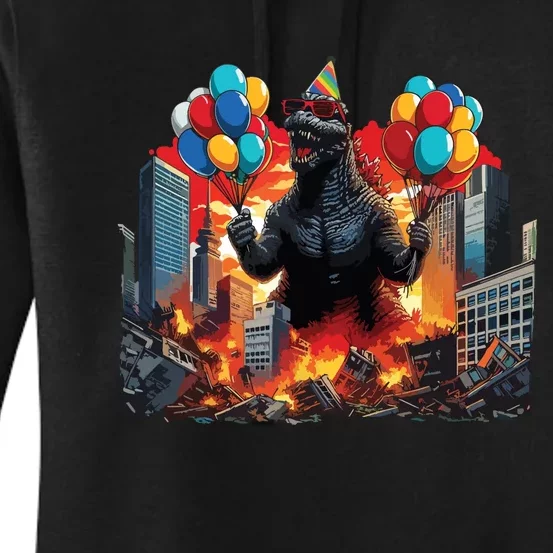 Kaiju Birthday Party Japanese Art Lovers Monster Movie Gifts Women's Pullover Hoodie