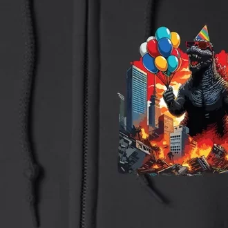 Kaiju Birthday Party Japanese Art Lovers Monster Movie Gifts Full Zip Hoodie