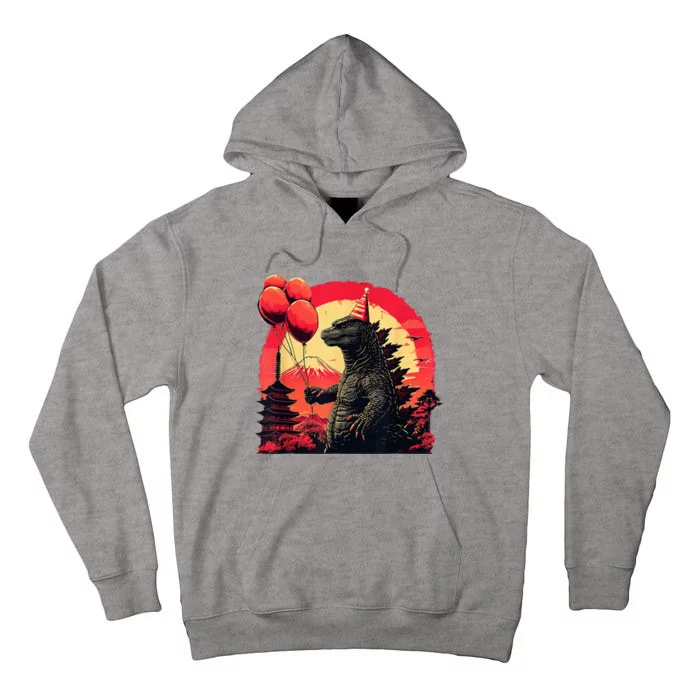 Kaiju Birthday Party Japan Monster Movie Bday Tall Hoodie