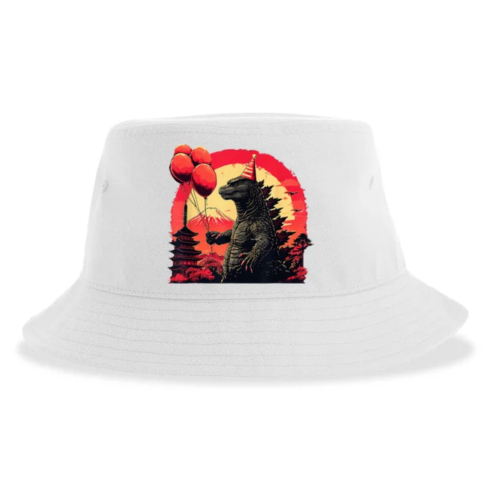 Kaiju Birthday Party Japan Monster Movie Bday Sustainable Bucket Hat