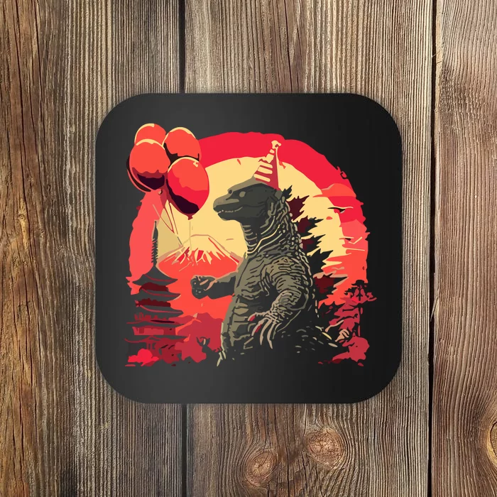 Kaiju Birthday Party Japan Monster Movie Bday Decorations Coaster