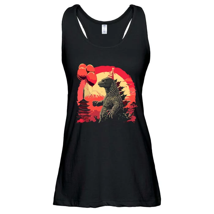 Kaiju Birthday Party Japan Monster Movie Bday Decorations Ladies Essential Flowy Tank