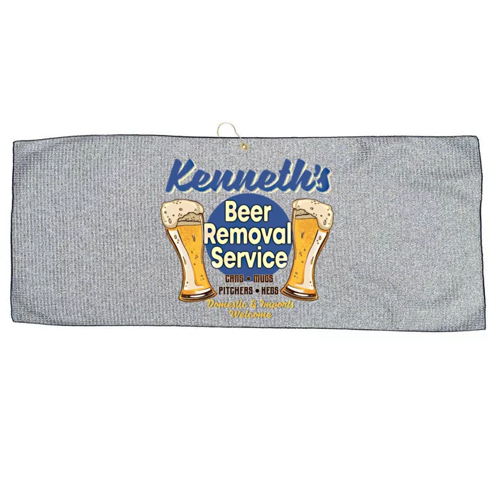 Kenneth's Beer Removal Service Funny Party Ing Cute Gift Large Microfiber Waffle Golf Towel