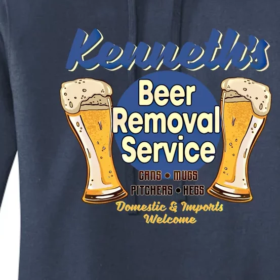 Kenneth's Beer Removal Service Funny Party Ing Cute Gift Women's Pullover Hoodie