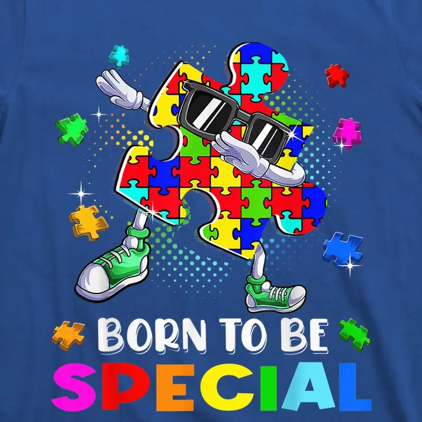 kid Born Special Dabbing Puzzle boy Autism Awareness T-Shirt