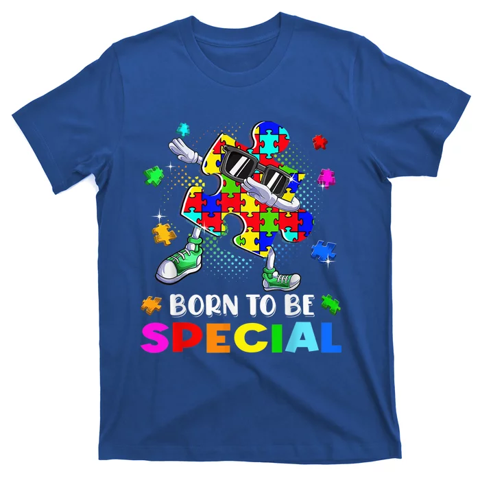 kid Born Special Dabbing Puzzle boy Autism Awareness T-Shirt