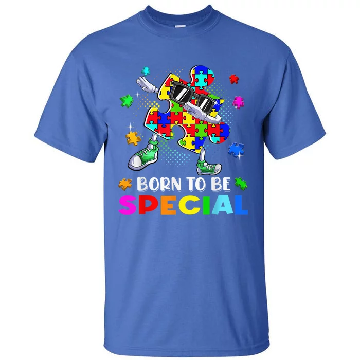 kid Born Special Dabbing Puzzle boy Autism Awareness Tall T-Shirt