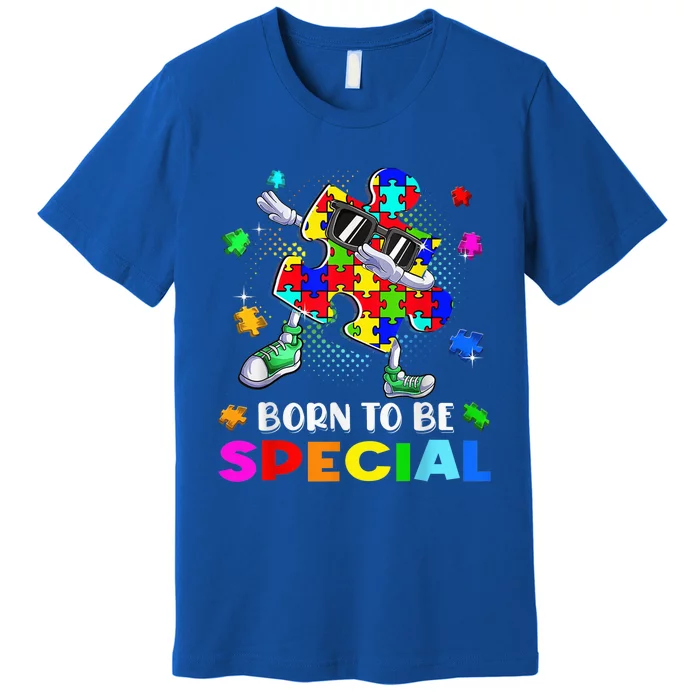 kid Born Special Dabbing Puzzle boy Autism Awareness Premium T-Shirt