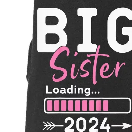 Kids Big Sister Loading 2024 Promoted To Big Sister 2024 Doggie 3-End Fleece Hoodie