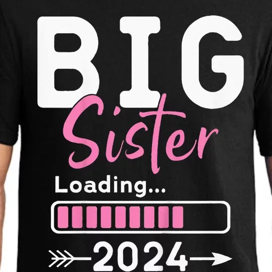 Kids Big Sister Loading 2024 Promoted To Big Sister 2024 Pajama Set