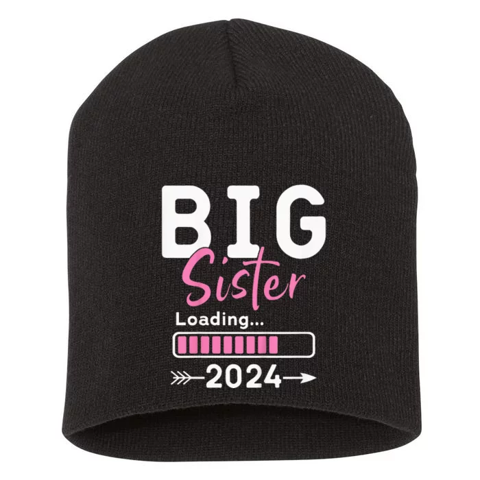 Kids Big Sister Loading 2024 Promoted To Big Sister 2024 Short Acrylic Beanie