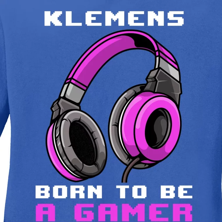 Kle Born To Be A Gamer Personalized Gift Ladies Long Sleeve Shirt