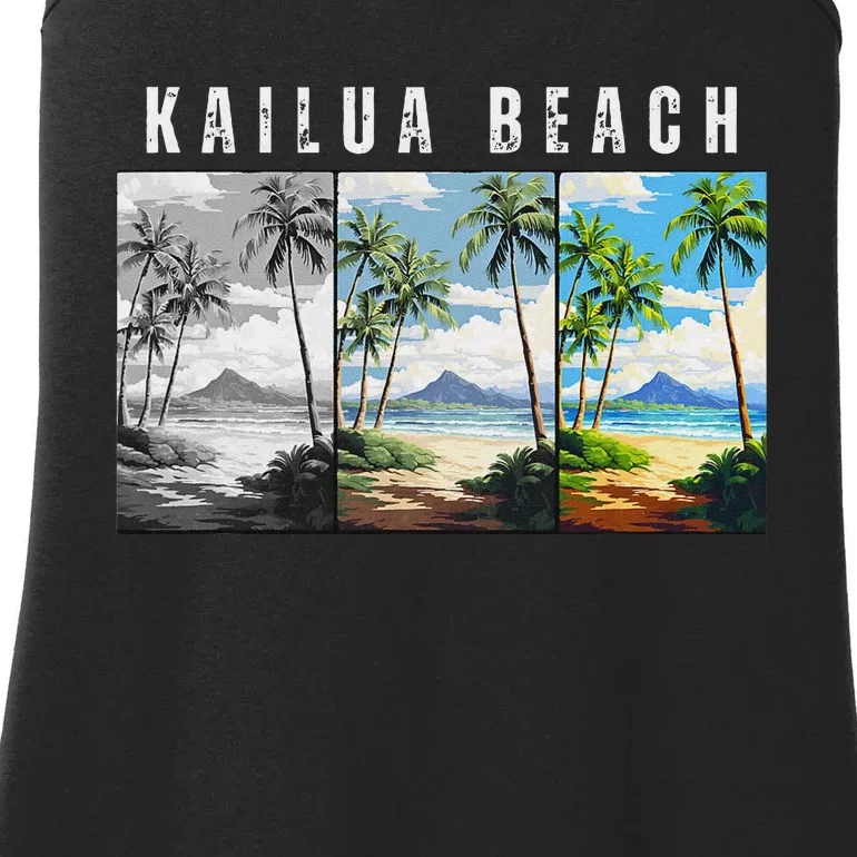 Kailua Beach Travel Souvenir Design Ladies Essential Tank