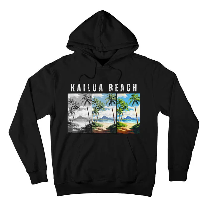 Kailua Beach Travel Souvenir Design Tall Hoodie