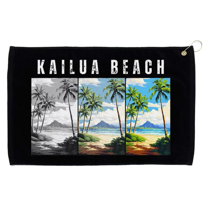 Kailua Beach Travel Souvenir Design Grommeted Golf Towel