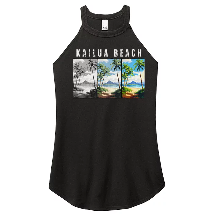 Kailua Beach Travel Souvenir Design Women’s Perfect Tri Rocker Tank