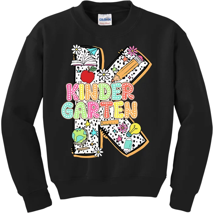 Kindergarten Back To School Teachers Students Kinder Crew Kids Sweatshirt