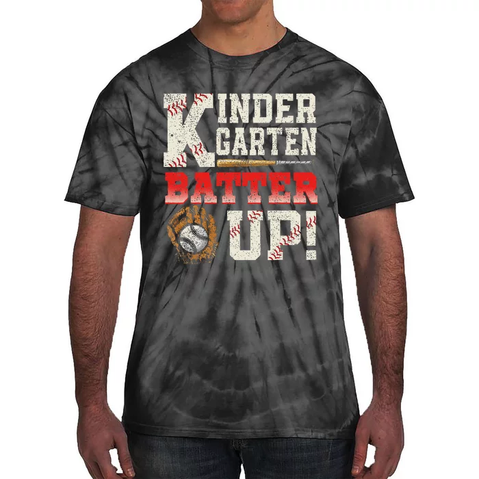 Kindergarten Back To School Batter Up Baseball Students Tie-Dye T-Shirt