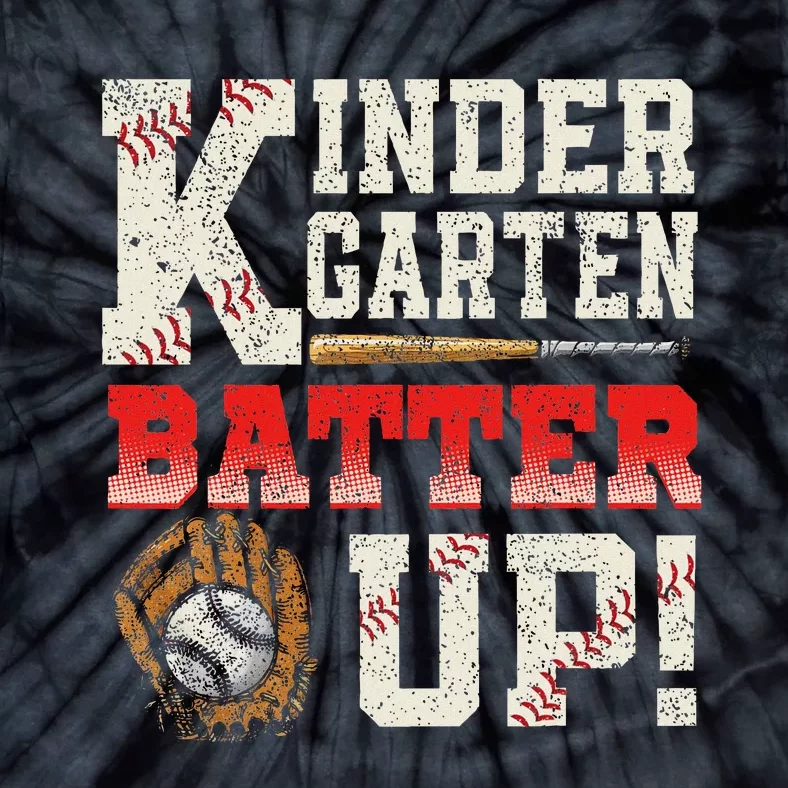 Kindergarten Back To School Batter Up Baseball Students Tie-Dye T-Shirt