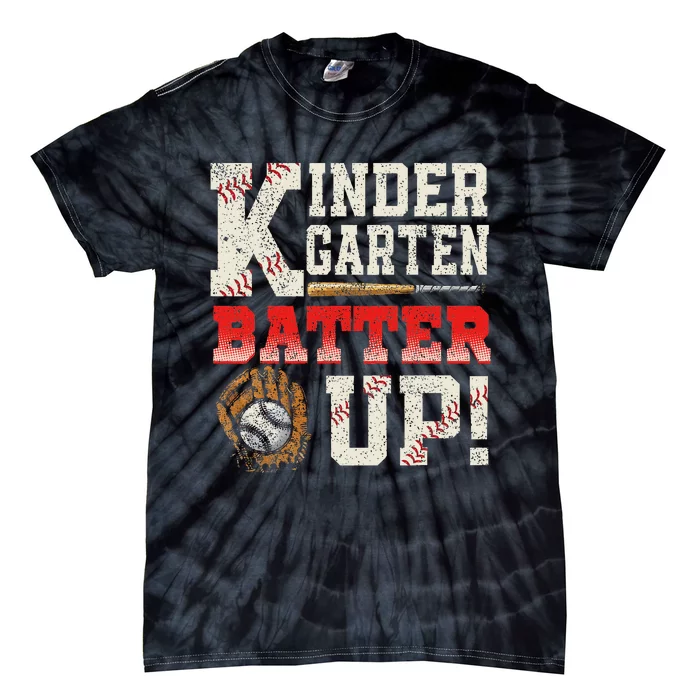 Kindergarten Back To School Batter Up Baseball Students Tie-Dye T-Shirt