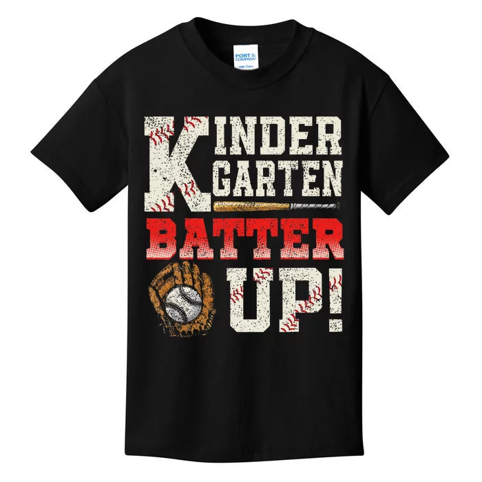 Kindergarten Back To School Batter Up Baseball Students Kids T-Shirt