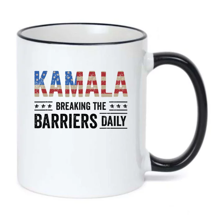 Kamala Breaking The Barriers Daily Kamala Harris Black Color Changing Mug