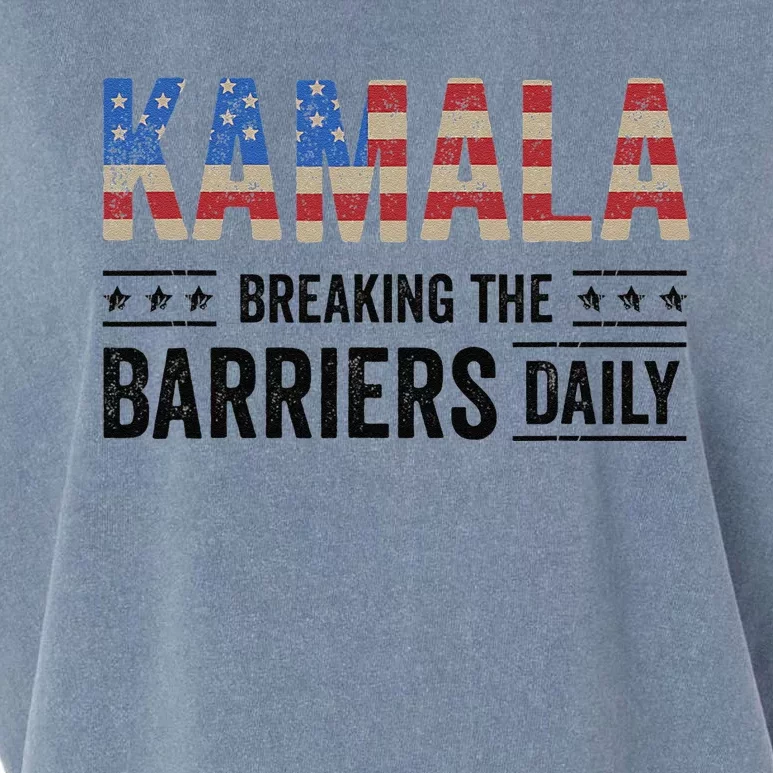 Kamala Breaking The Barriers Daily Kamala Harris Garment-Dyed Women's Muscle Tee