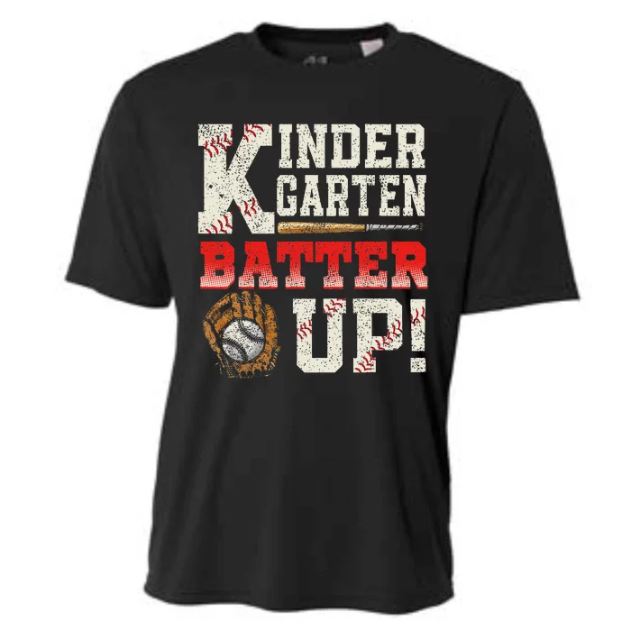 Kindergarten Back To School Batter Up Baseball Students Cooling Performance Crew T-Shirt