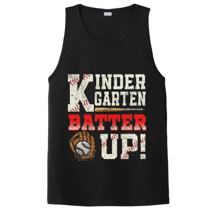 Kindergarten Back To School Batter Up Baseball Students Performance Tank