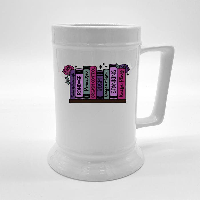 Kinky Book Tropes Shelf Romance Smut Book Svg Smut Book Front & Back Beer Stein