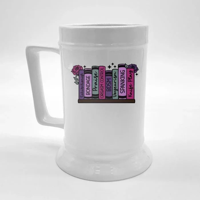 Kinky Book Tropes Shelf Romance Smut Book Svg Smut Book Front & Back Beer Stein