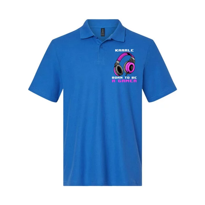 Kaarle Born To Be A Gamer Personalized Gift Softstyle Adult Sport Polo