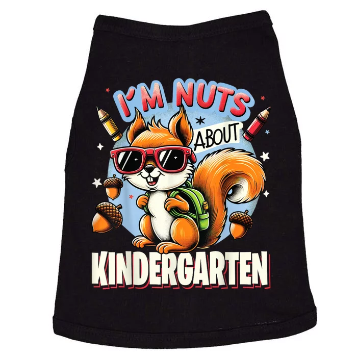 Kindergarten Back To School 1st Day Of Kindergarten Squirrel Doggie Tank