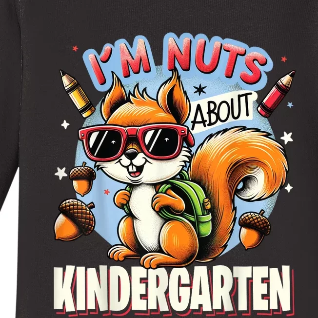 Kindergarten Back To School 1st Day Of Kindergarten Squirrel Baby Long Sleeve Bodysuit