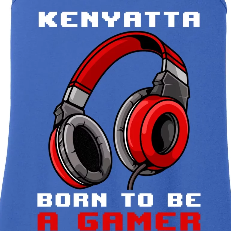 Kenyatta Born To Be A Gamer Personalized Gift Ladies Essential Tank