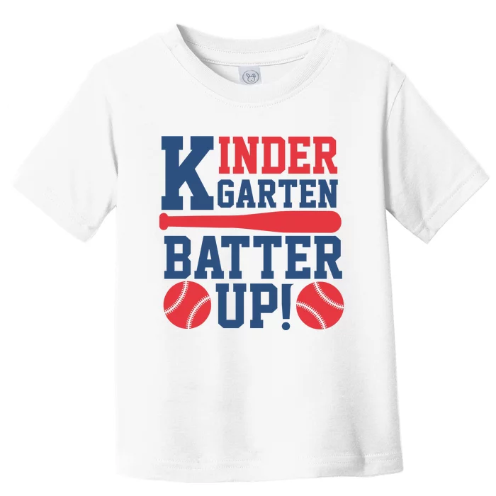 Kindergarten Back To School Kindergarten Batter Up Baseball Gift Toddler T-Shirt