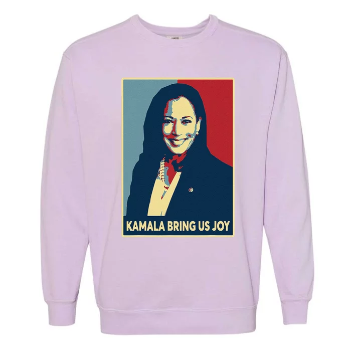 Kamala Bring Us Joy Voting Kamala Harris For President 47th Garment-Dyed Sweatshirt