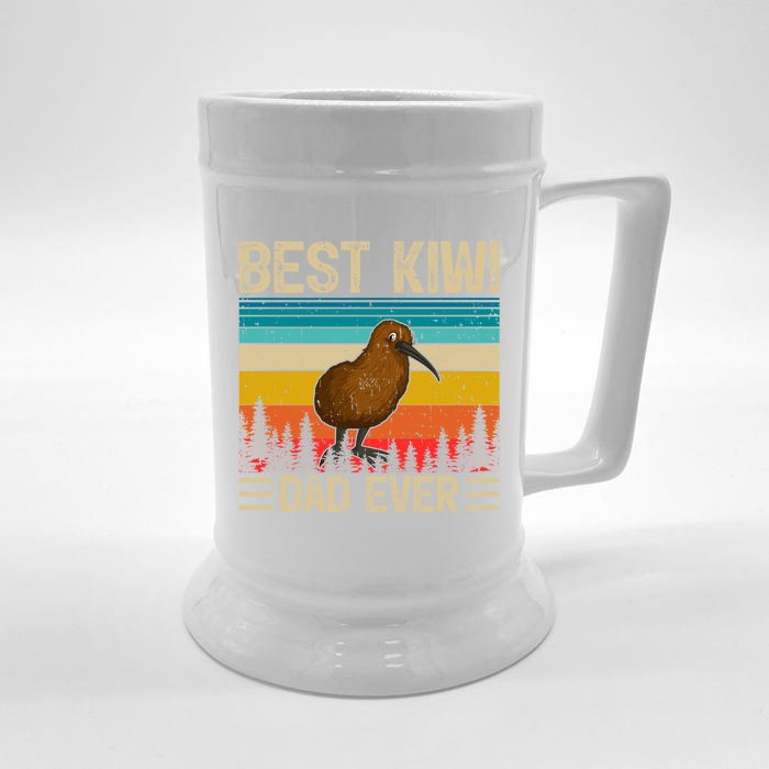 Kiwi Bird Vintage Funny Best Kiwi Dad Ever FatherS Day Gift Front & Back Beer Stein