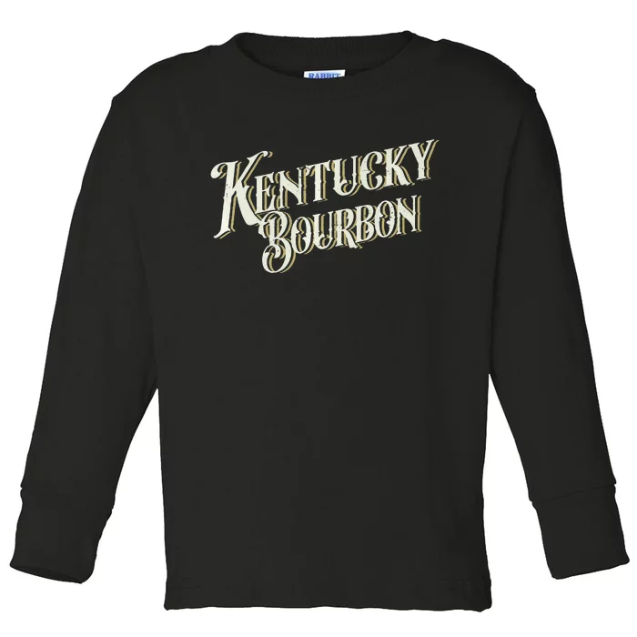 Kentucky Bourbon Vintage Whiskey Lover Kentucky Bourbon Toddler Long Sleeve Shirt