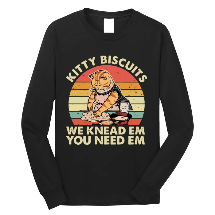 Kitty Biscuits We Knead Em You Need Em Mug Vintage Cat Long Sleeve Shirt