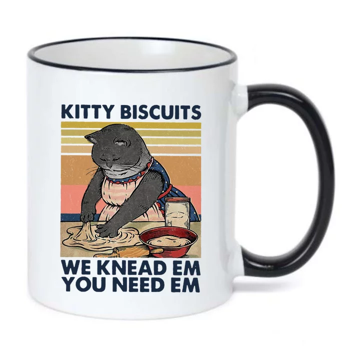 Kitty Biscuits We Knead Em You Need Em Cats Baking Black Color Changing Mug