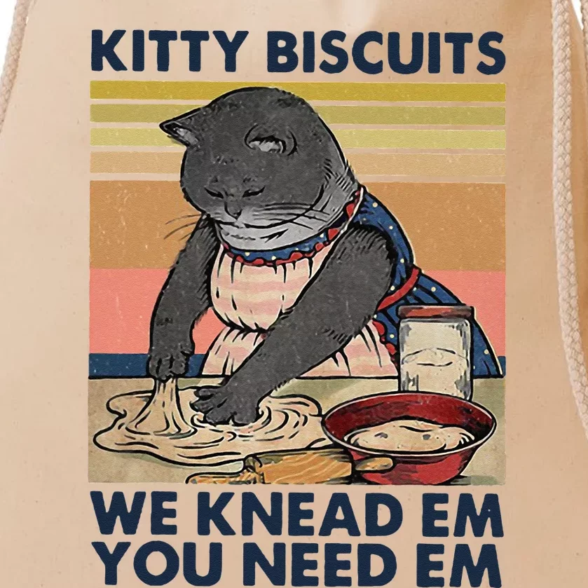 Kitty Biscuits We Knead Em You Need Em Cats Baking Drawstring Bag