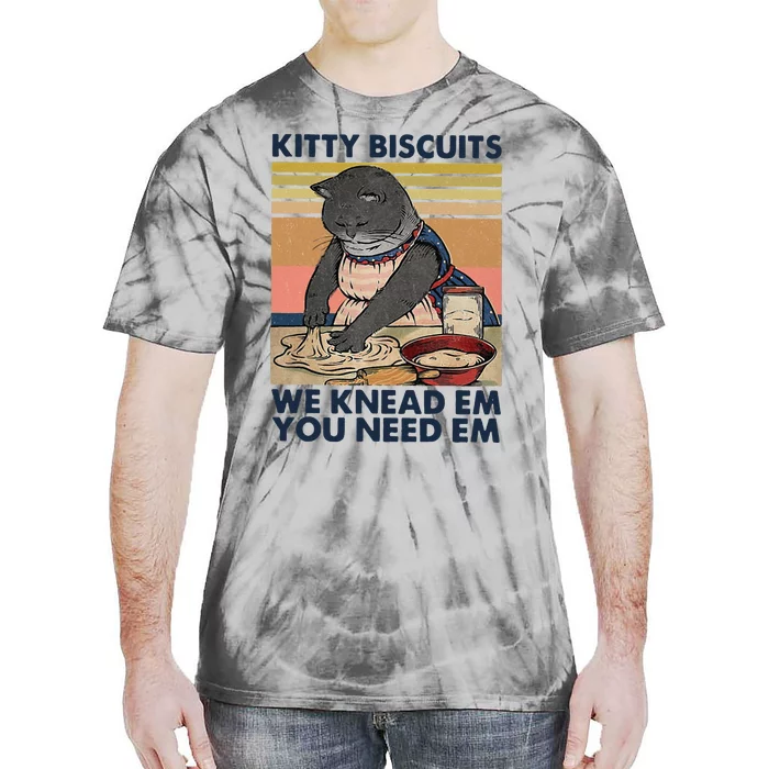 Kitty Biscuits We Knead Em You Need Em Cats Baking Tie-Dye T-Shirt