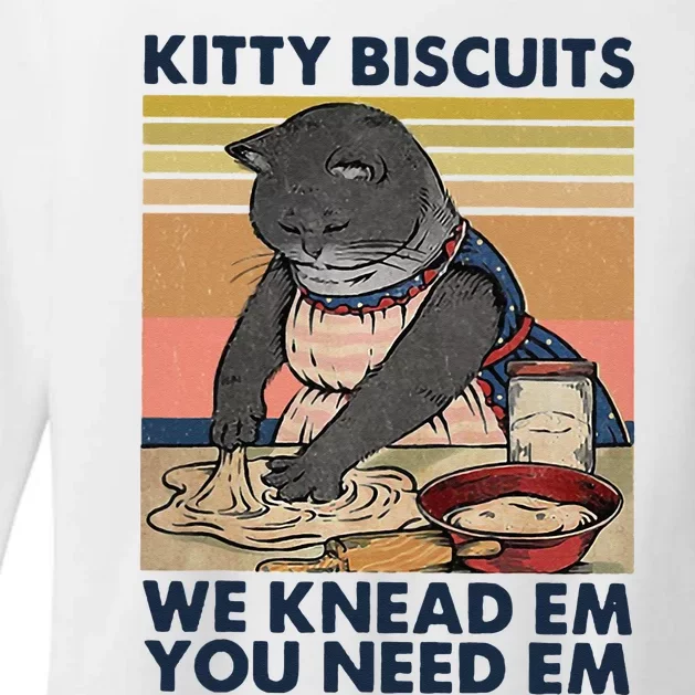 Kitty Biscuits We Knead Em You Need Em Cats Baking Womens CVC Long Sleeve Shirt