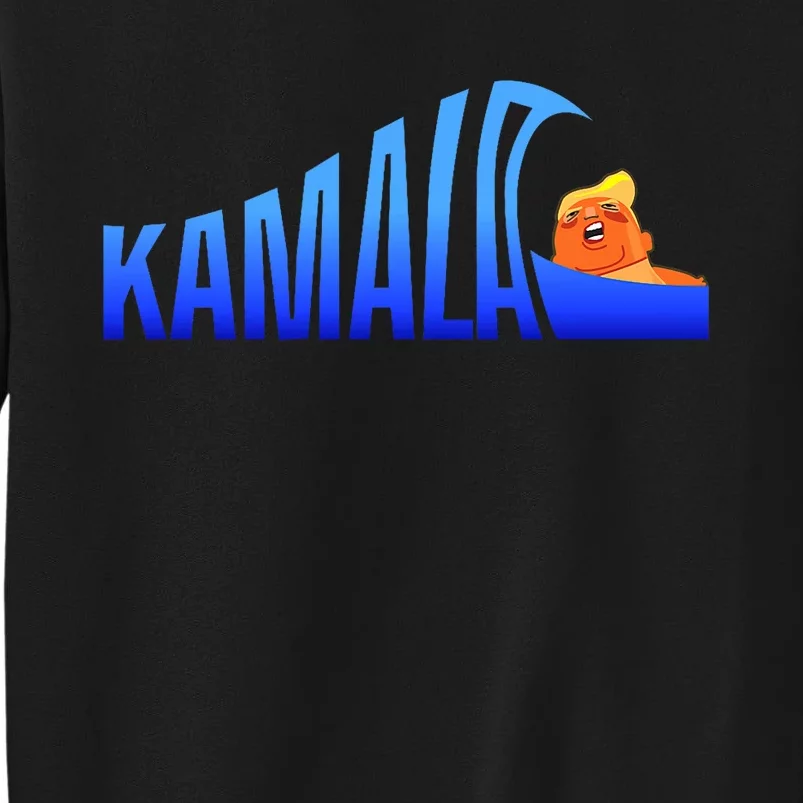 Kamala Blue Wave Over Trump Harris For President Tall Sweatshirt